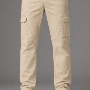 Beige Cargo Joggers
