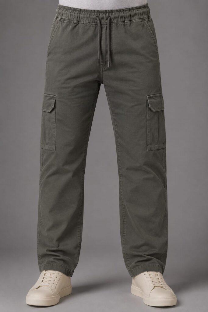 Olive Green Cargo Joggers