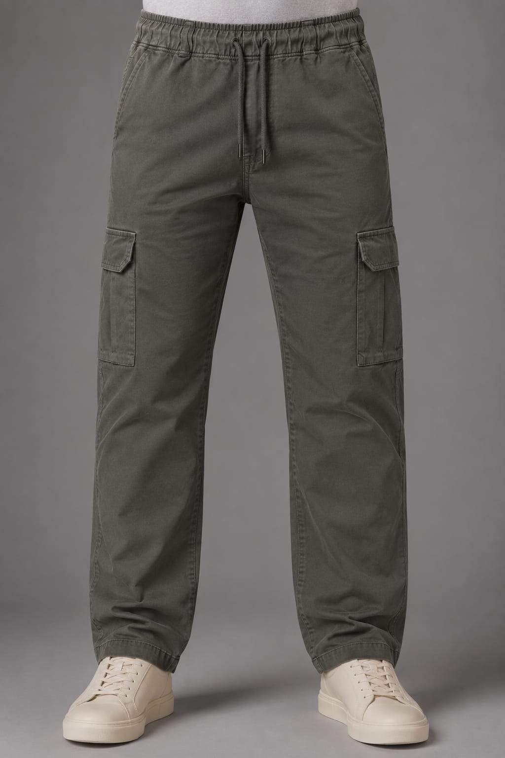 Olive Green Cargo Joggers