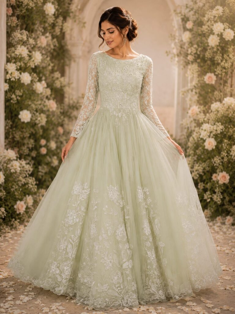 Elegant Embroidered Gown