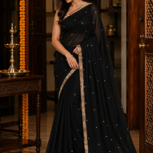 Pearl Butta Organza Saree