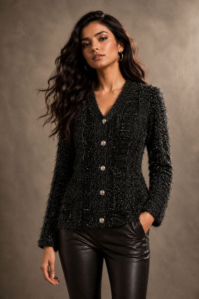 Sequin Fringe Party Shirt