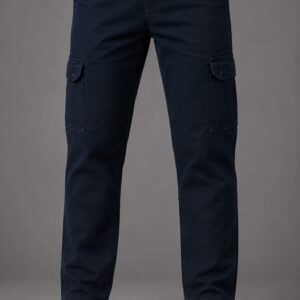 Navy Blue Cargo Joggers