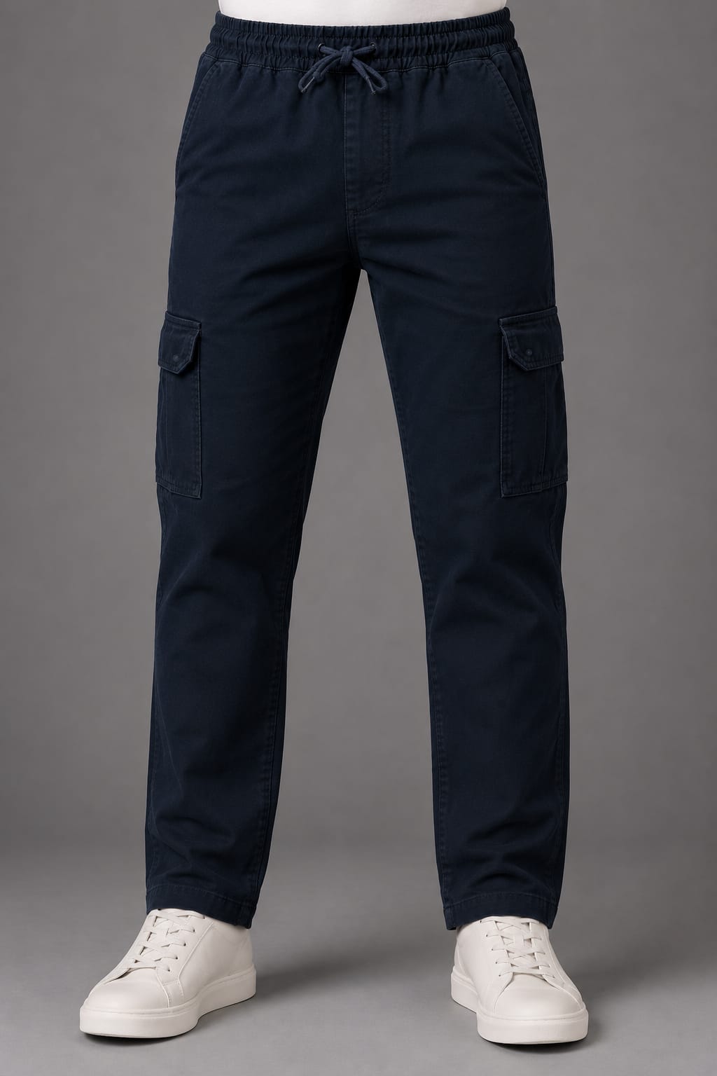 Navy Blue Cargo Joggers