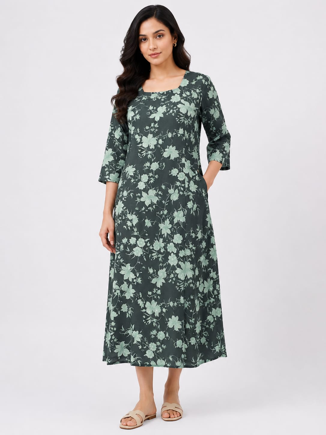 Flowy A-Line Midi Kurti
