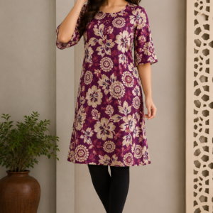 Floral Printed Straight Cut Kurti