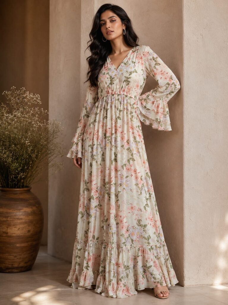 Floral Boho Maxi Gown