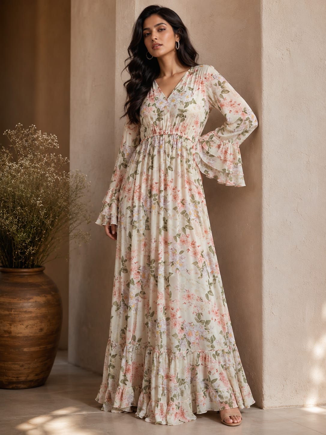 Floral Boho Maxi Gown