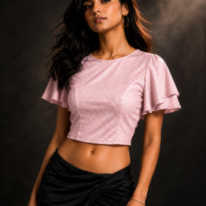Flutter Sleeve Crop Top