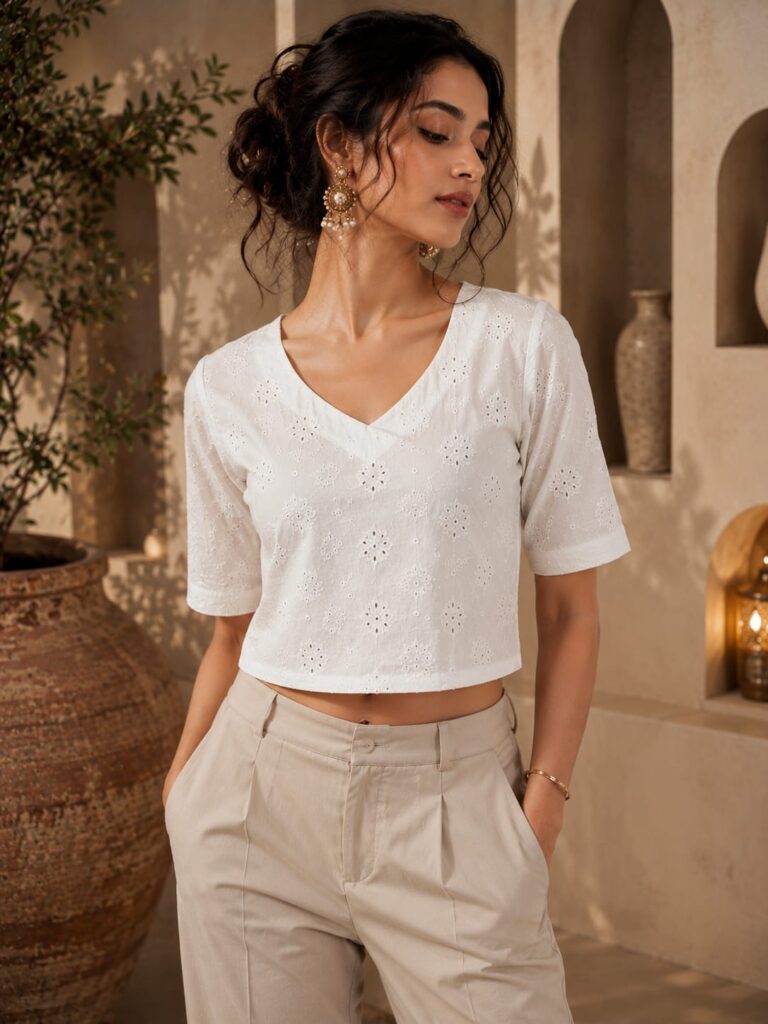 Minimal Cotton Crop Top
