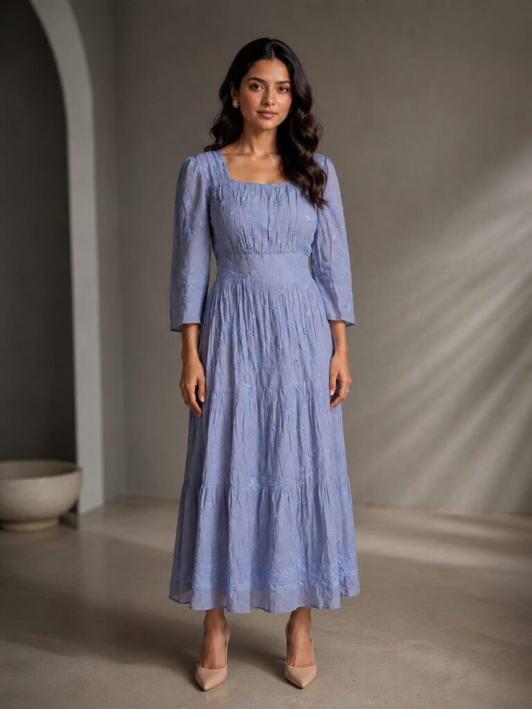 Dusty Lavender A-Line Maxi Dress