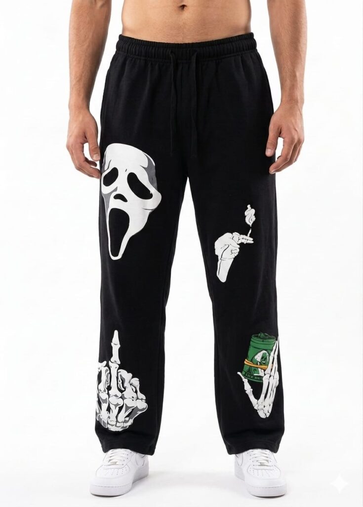 Men's Graphic Printed Baggy Sweatpants
