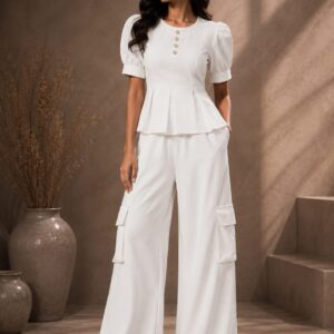 Ivory Indo-Western Co-Ord Set