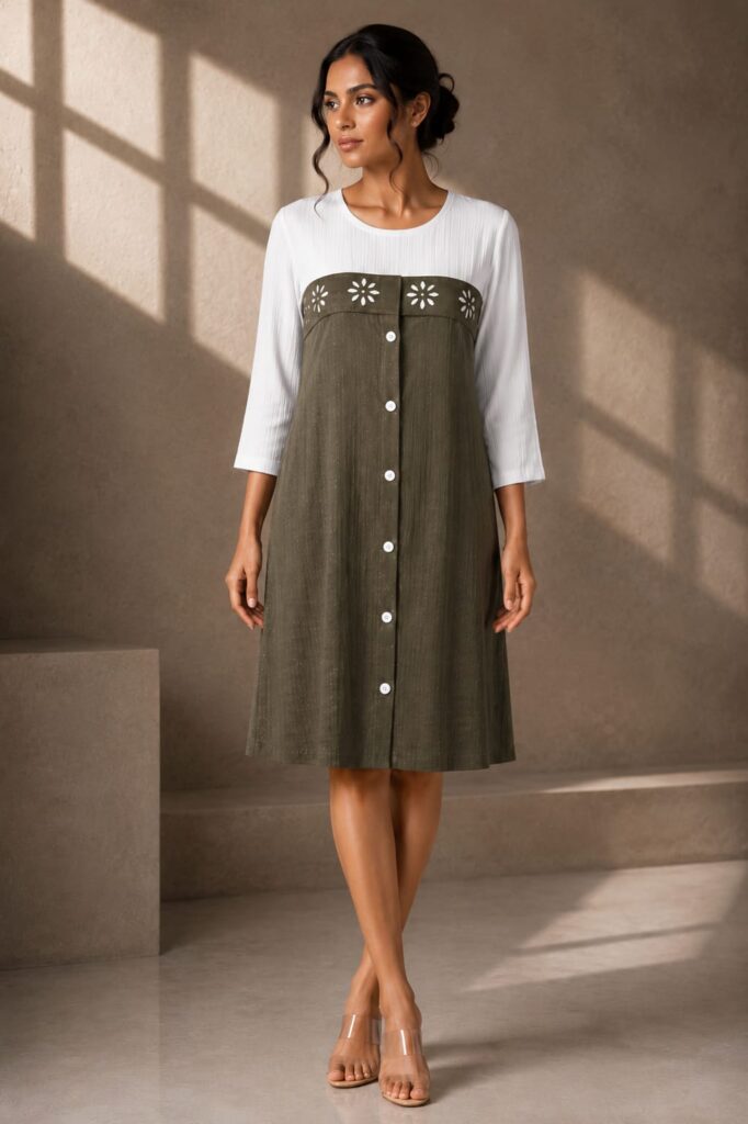 Knee-Length A-Line Dress