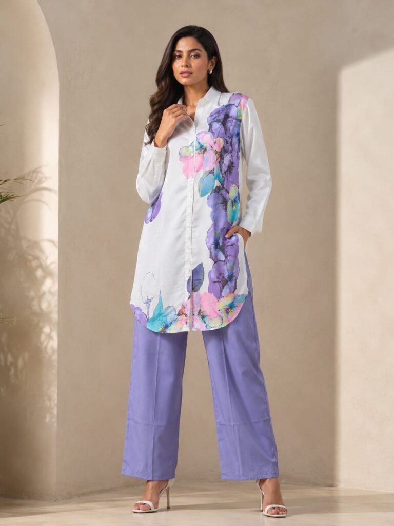 Floral Satin Co-ord Set