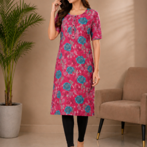 Casual Printed Straight Kurti