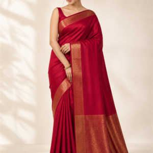 Ruby Zari Silk Saree