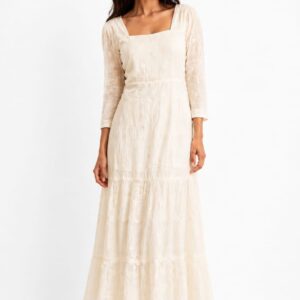 Elegant Ivory Maxi Dress
