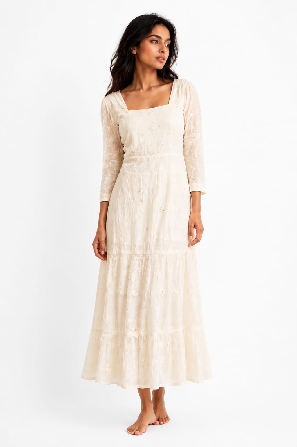 Elegant Ivory Maxi Dress