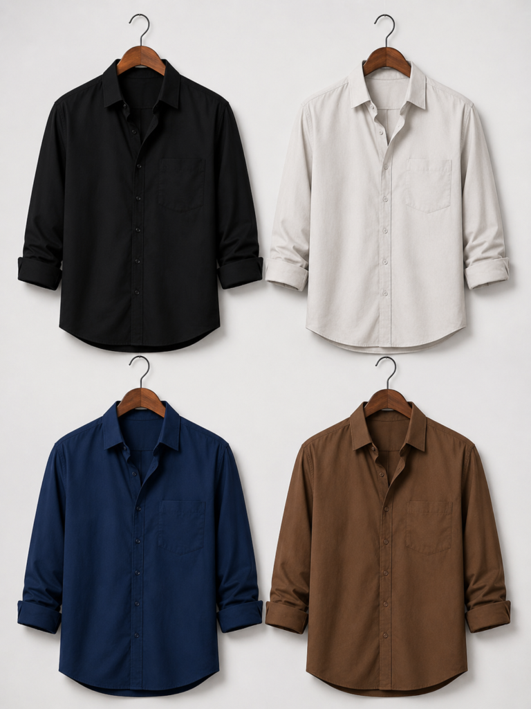 Men's Cotton Shirt Combo Pack