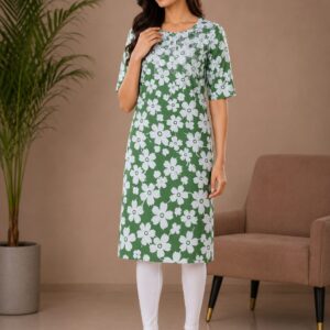 Minimal Floral Straight Kurti