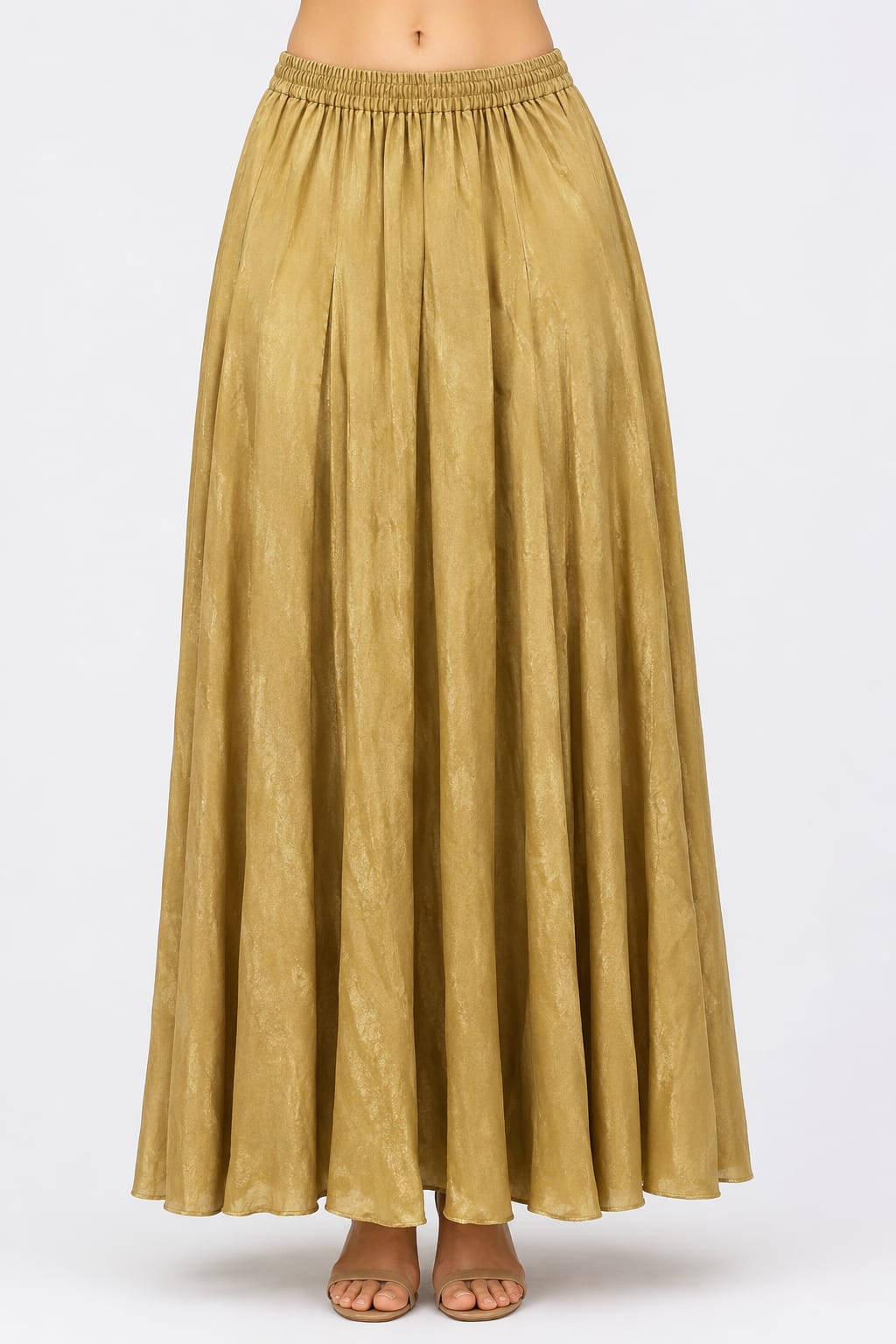 Printed Flared Maxi Skirt