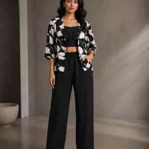 Black & Ivory Co-Ord Set