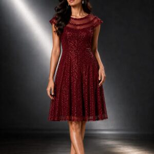 Sequin A-Line Party Dress