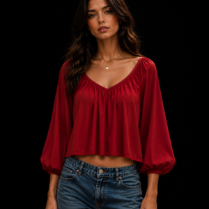 Balloon Sleeve Boho Top