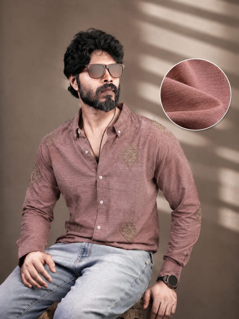 Dusty Rose Linen Cotton Shirt