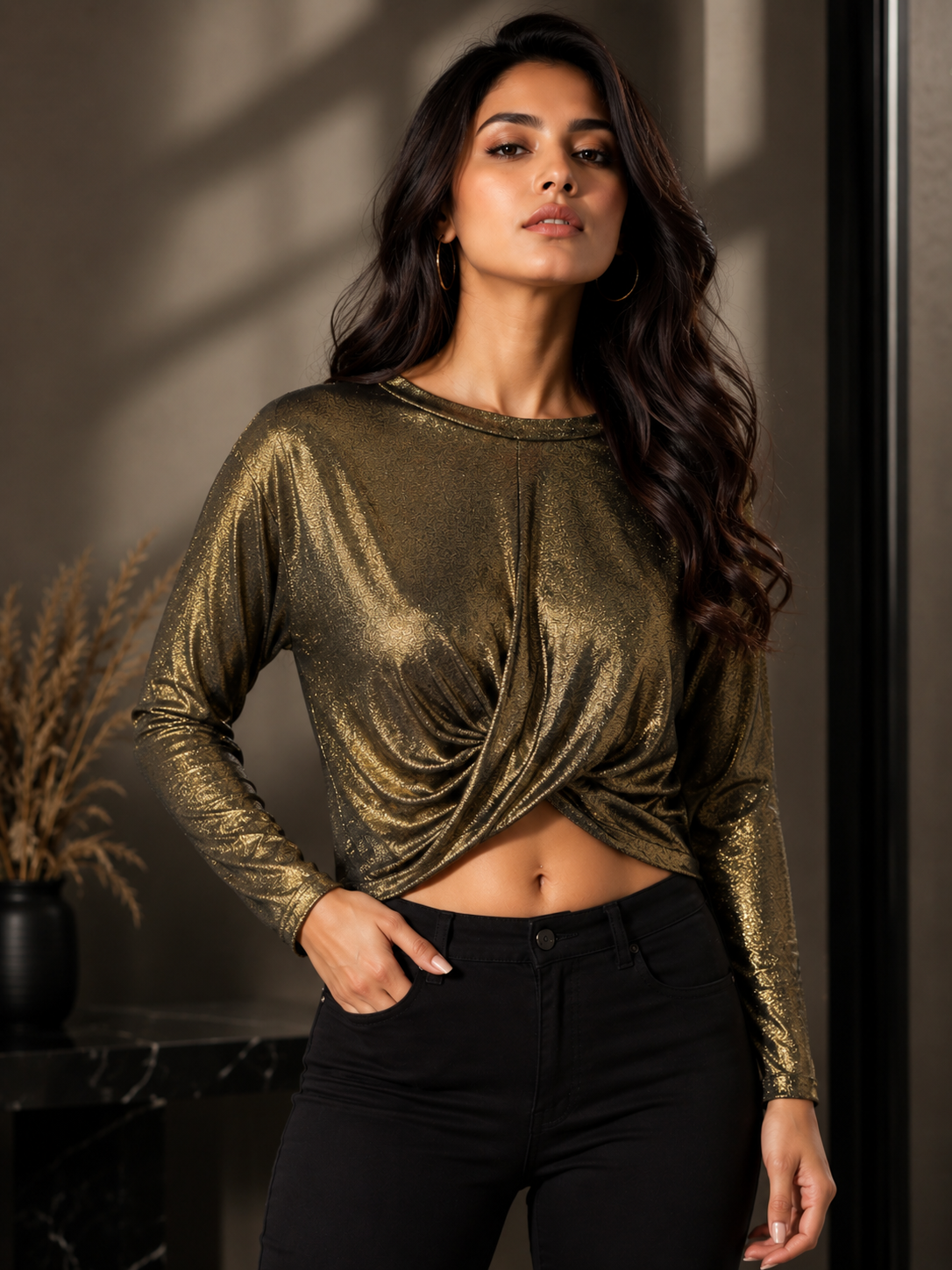 Twist Front Crop Top