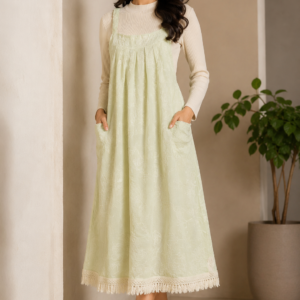 Pistachio Green Layered Pinafore Dress
