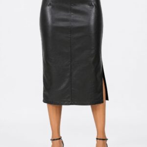 Faux Leather Pencil Skirt