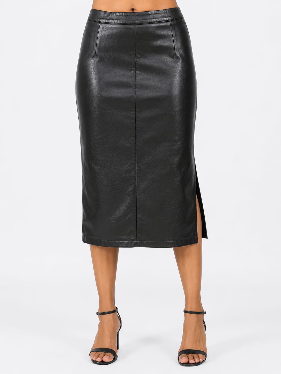 Faux Leather Pencil Skirt
