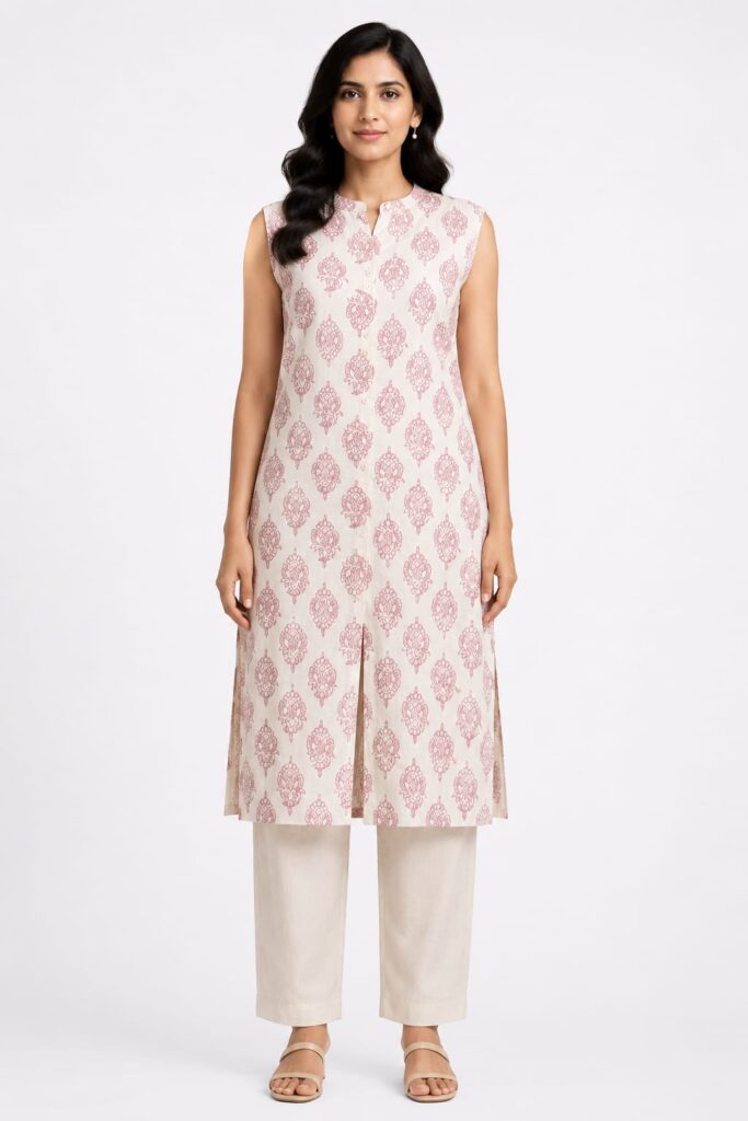 Indo Western Sleeveless Co-Ord Set