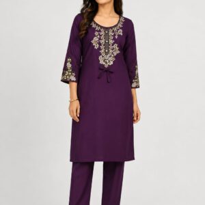 Embroidered Kurta Pant Set