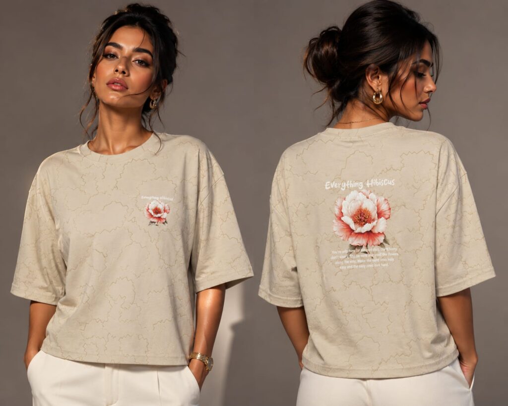 Floral Graphic Crew Neck Top
