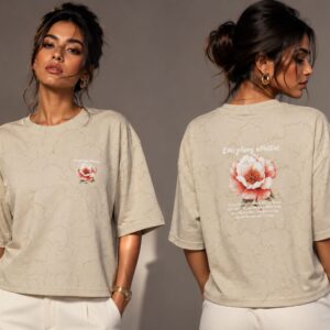 Floral Graphic Crew Neck Top