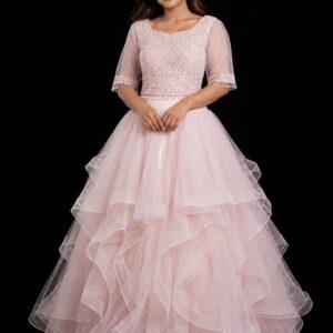 Ruffle Lehenga Gown