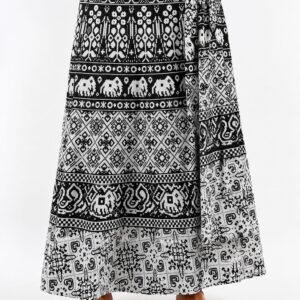 Elephant Print Wrap Skirt