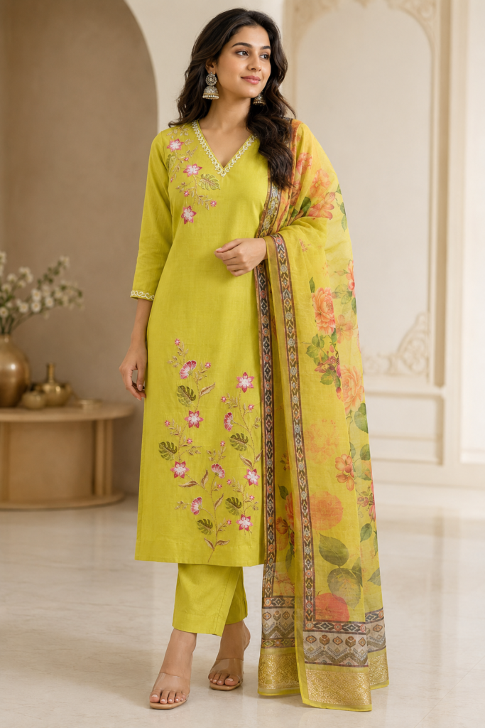 Floral Printed Kurta Set