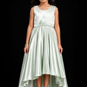 Girls Satin High-Low Gown