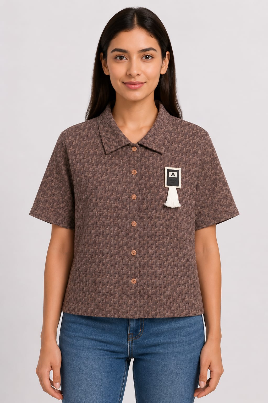 Girls Short Sleeve Button Shirt - Image 2
