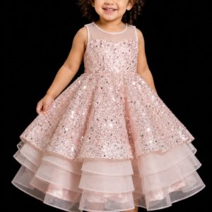 Kids Sequin Party Gown