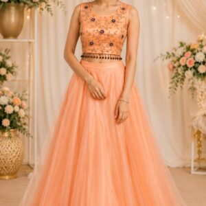 Girls Embroidered Lehenga Choli Set