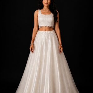 Embellished Net Skirt Set