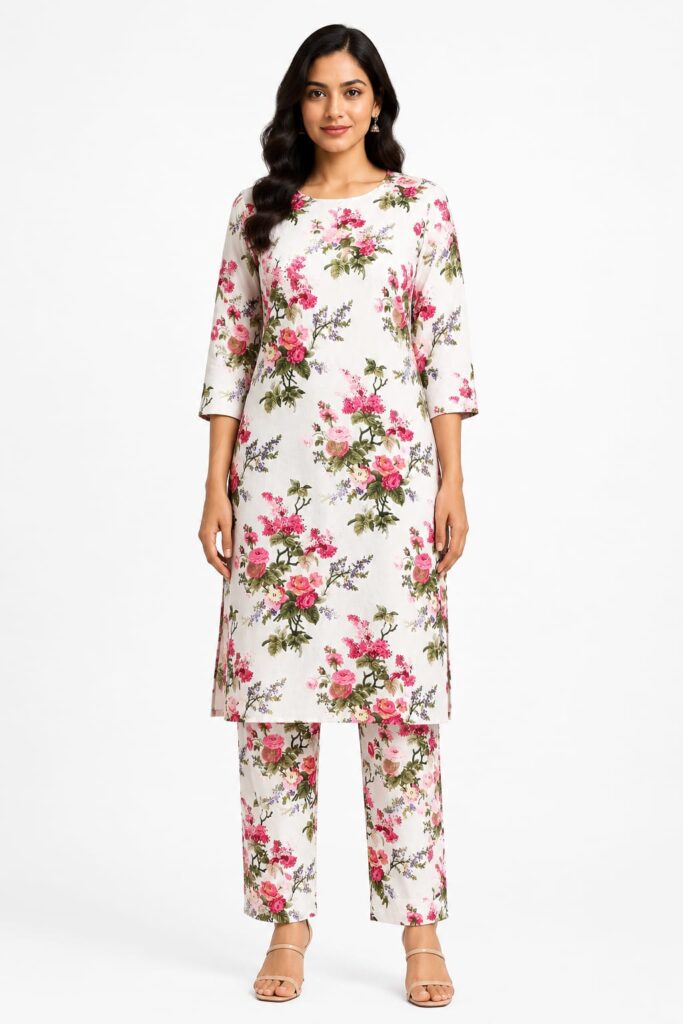 Floral Indo Western Co-Ord Set