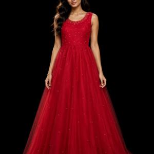Sleeveless Tulle Gown