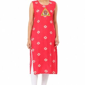 Ethnic Sleeveless Straight Kurti