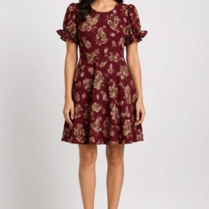 Floral Fit And Flare Skater Dress